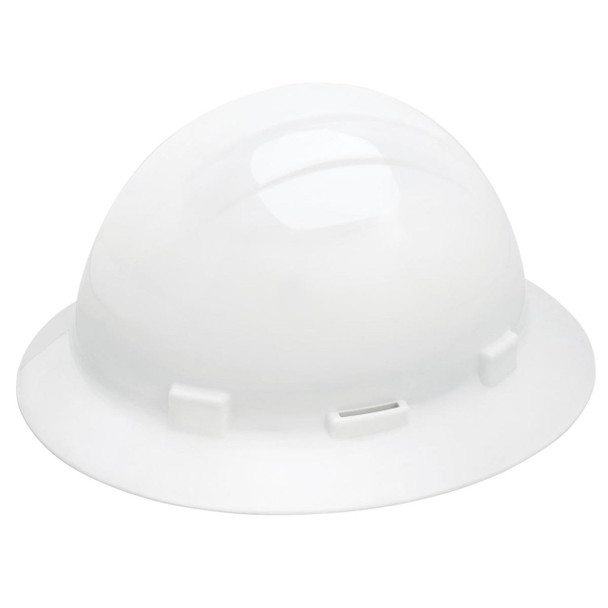 ERB Safety Americana Full Brim Slotted Hard Hat 4-Point Ratchet Suspension