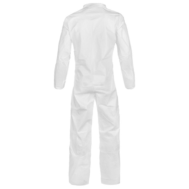 Keystone Polyproplylene Disposable Coverall Suit with Elastic Wrists and Ankles:  Size M