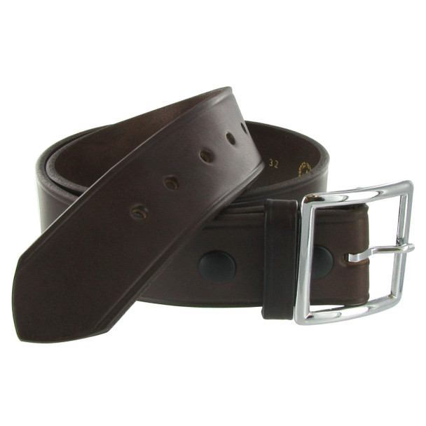 brown Boston Leather 1-3/4" Garrison Leather Belt