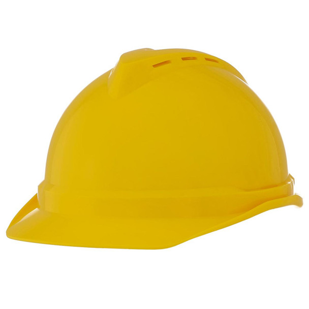 MSA V-Gard 500 Fas-Trac III 4-Point Ratchet Vented Hard Hat