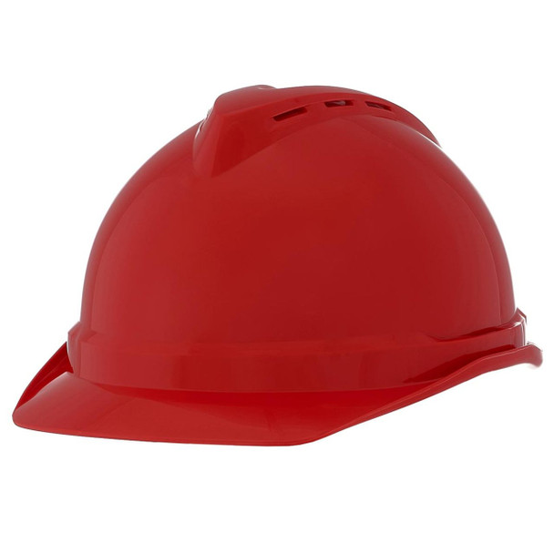 MSA V-Gard 500 Fas-Trac III 4-Point Ratchet Vented Hard Hat