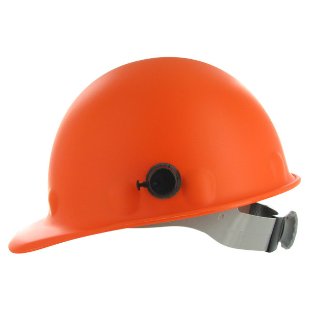 orange Fibre Metal Roughneck Hi Heat Quick-Lok Ratchet Hard Hat