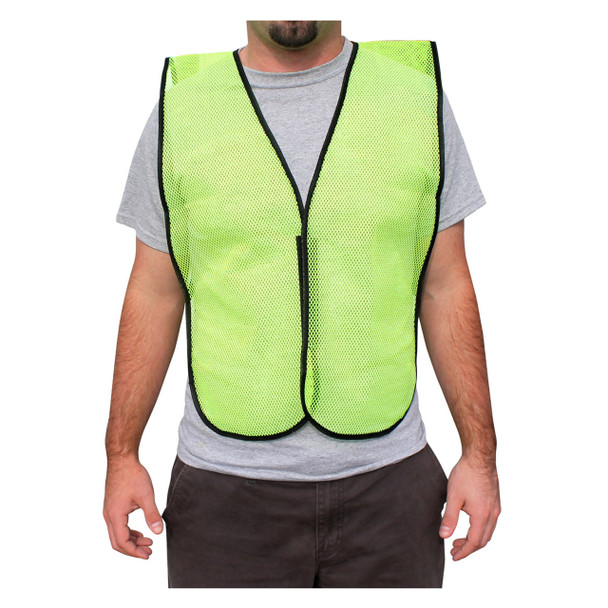 High Vis Yellow Rugged Blue Non-ANSI High-Vis Mesh Safety Vest