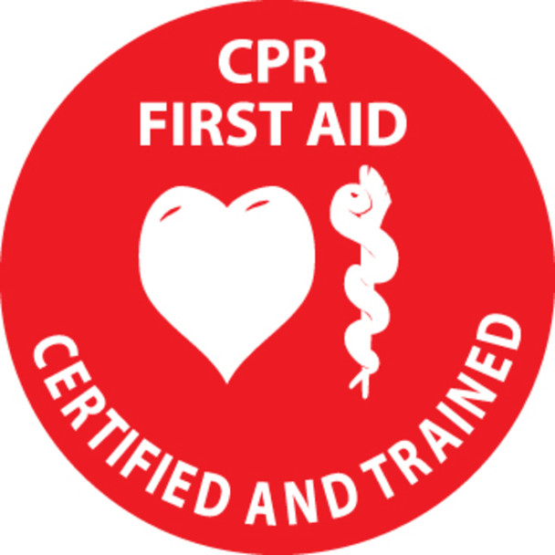 CPR First Aid Certified Trained 2" HH Emblem - 25 Pack