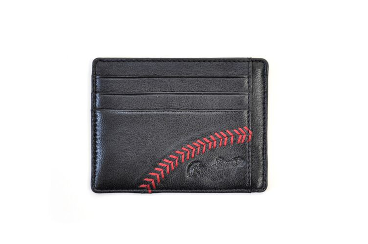 Rawlings Baseball Stitch Bifold Leather Wallet - Tan