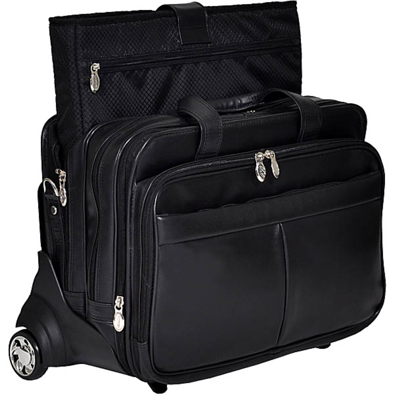 Franklin Leather 2-in-1 Removable Wheeled 15 Inch Laptop Case