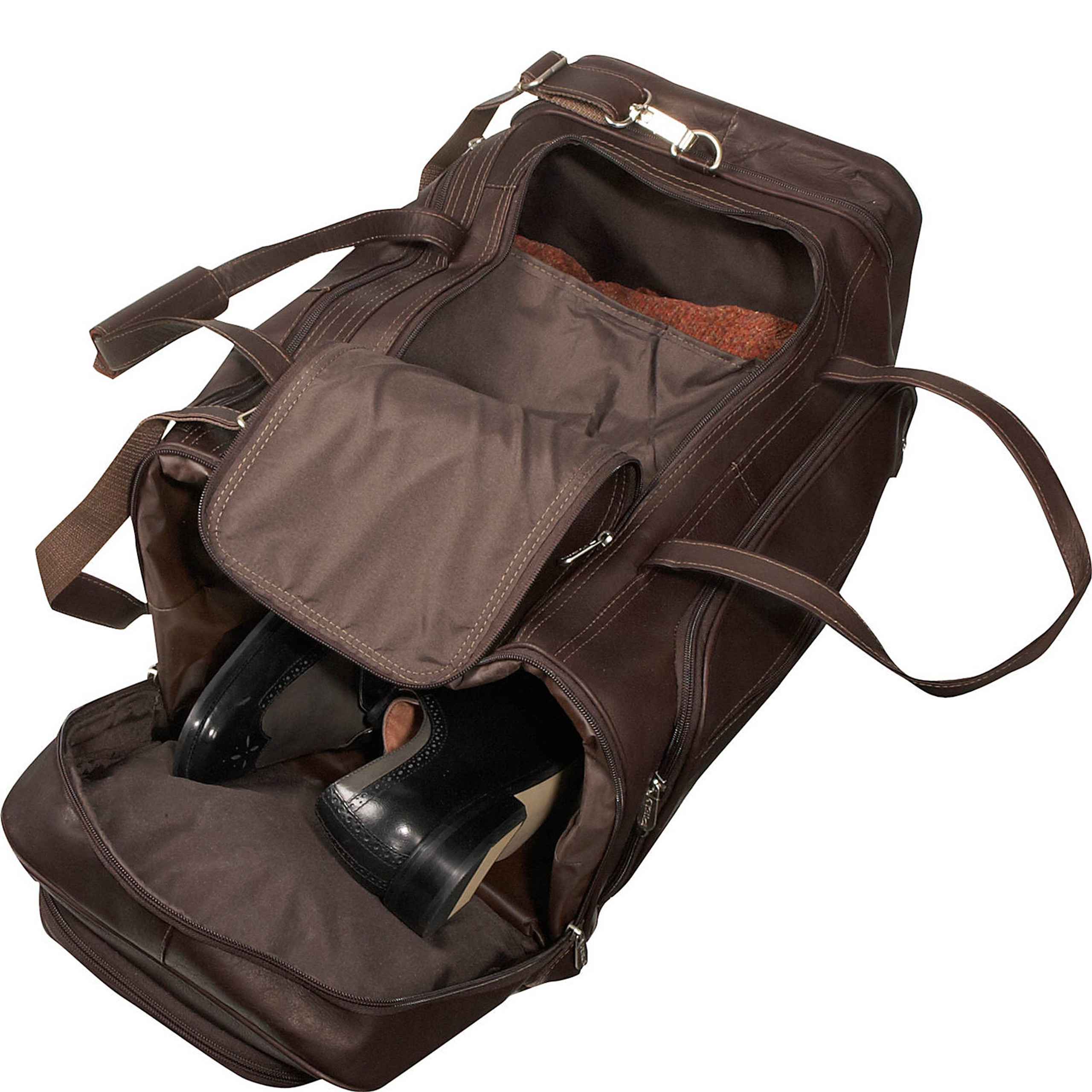 large duffle bag with compartments