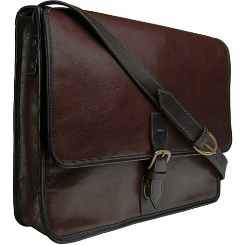 Harrison Buffalo Leather Laptop Messenger