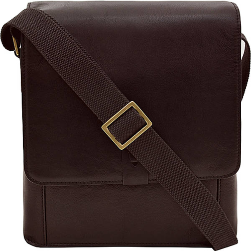 Aiden Medium Vertical Leather Messenger Bag