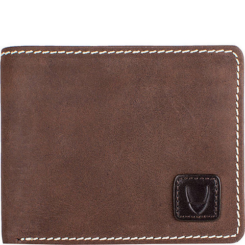 Camel Stitch RFID Blocking Bifold Leather Wallet