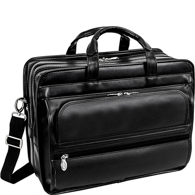 Franklin Leather 2-in-1 Removable Wheeled 15 Inch Laptop Case