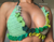 "Poison Ivy" Frilly Flower Top READY TO SHIP 