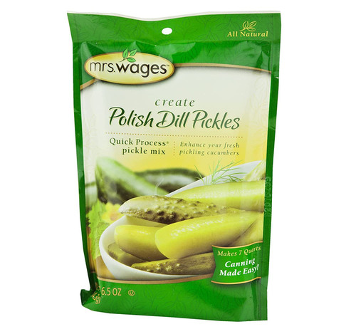 Kauffman Orchards Mrs. Wages Polish Dill Pickle Canning Seasoning Mix, 6.5 Oz.