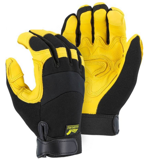 Pair of Large Majestic Golden Eagle Reinforced Mechanics Gloves