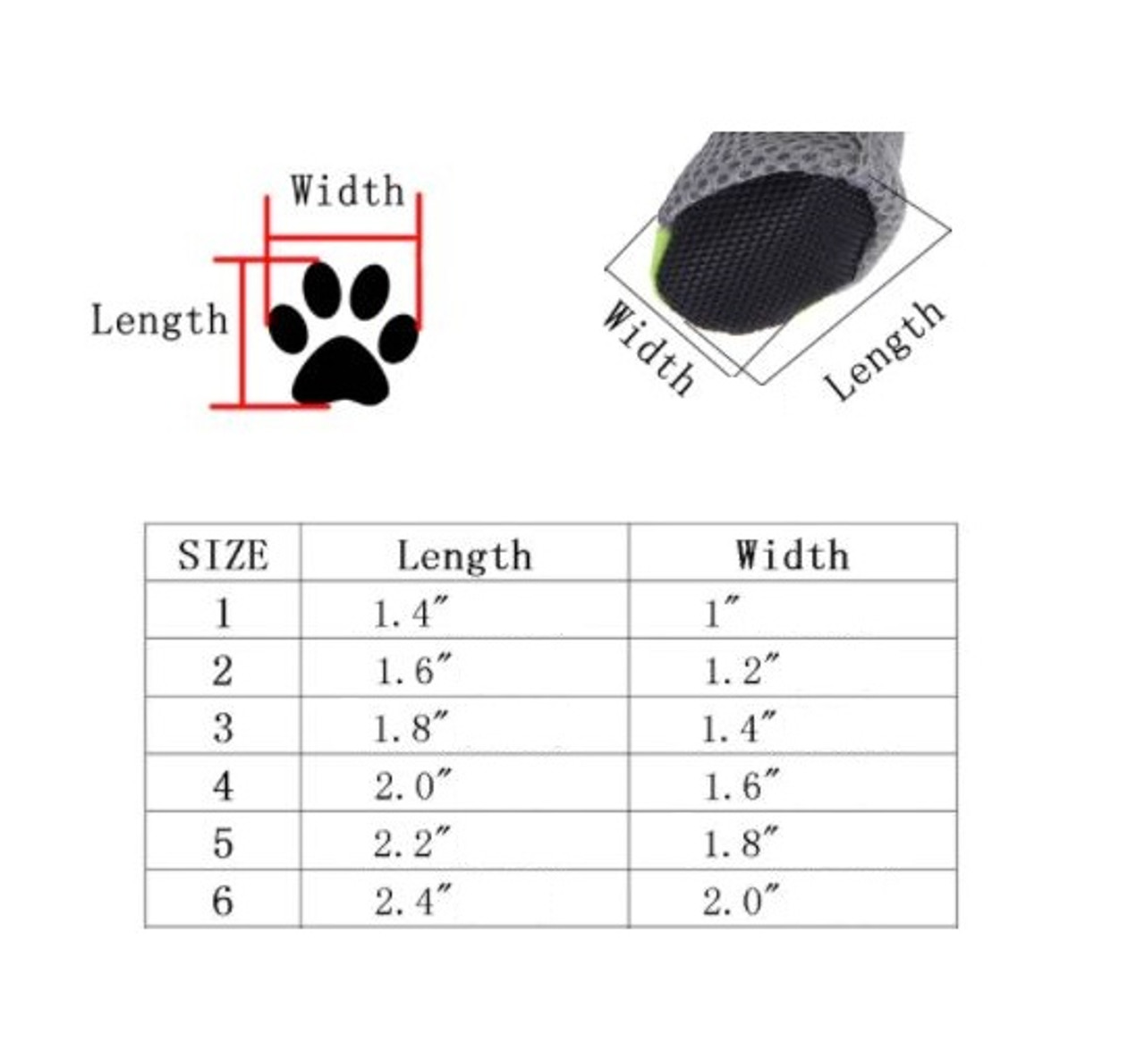 how are dog boots measured