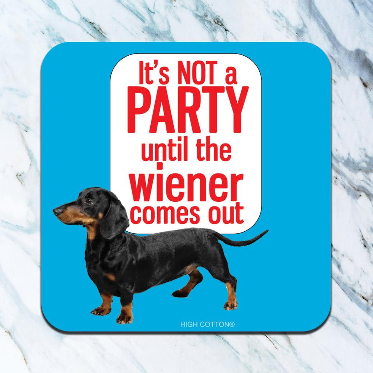 Wiener Party Drink Coaster