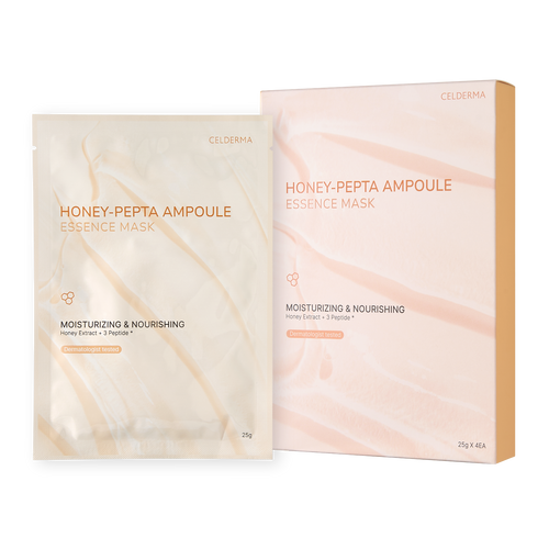 Honey-Pepta Ampoule Essence Mask [4 Masks]