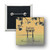 2 inch Square Button with Safety Pin Back