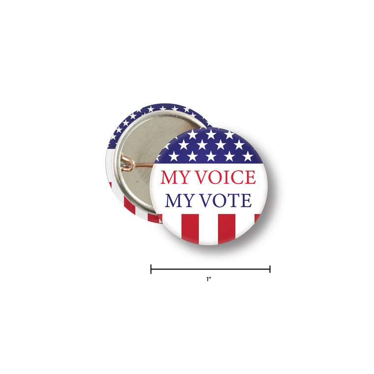 1 inch Button - My Voice My Vote - (Bag of 25)