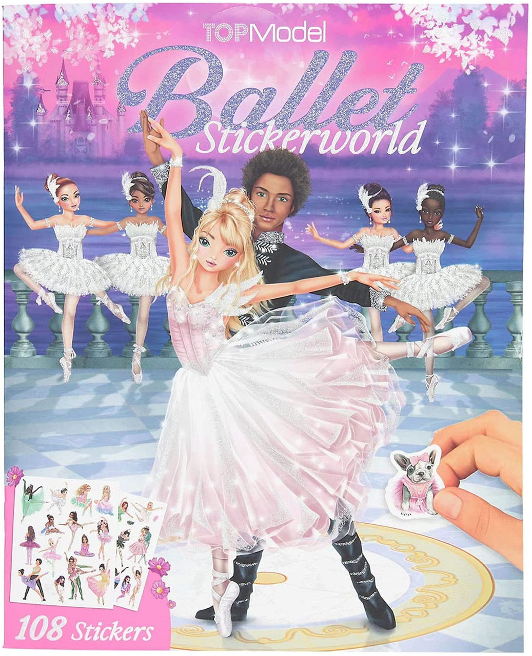 quaderno per bambine con 20 motivi di danza e 108 adesivi da incollare e decorare Stickerworld Ballet circa 26 x 21 x 0,5 cm Depesche 11581 TOPModel