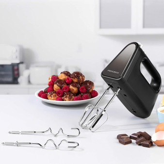 Progress 250W Ombre Electric Hand Mixer / Whisk | 5 Speed Settings | 2 Mixing Beaters & 2 Dough Hooks Progress 250W Ombre Electric Hand Mixer / Whisk | 5 Speed Settings | 2 Mixing Beaters & 2 Dough Hooks