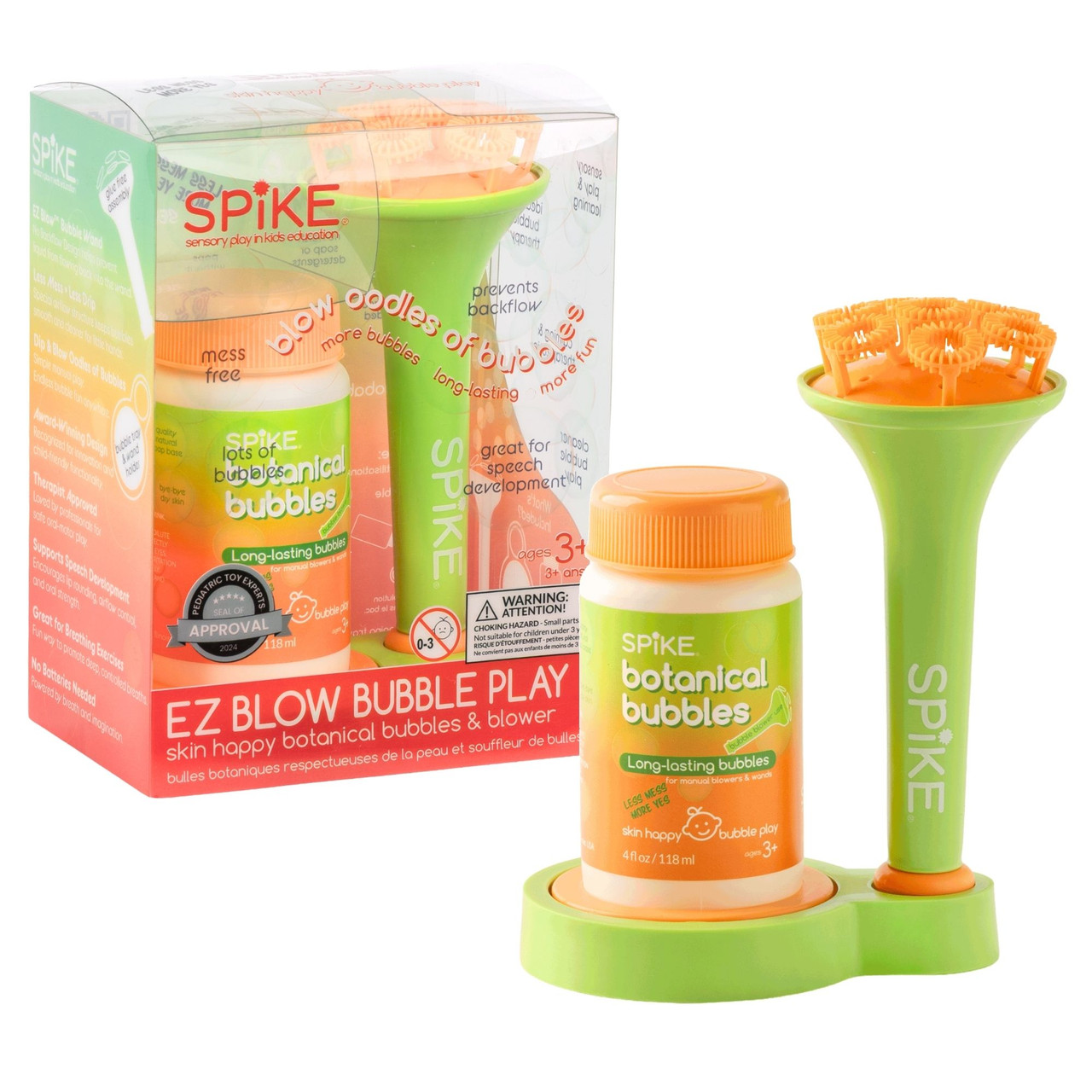 Sensory Bubble Play Skin Happy Botanical Bubbles & Blower Set