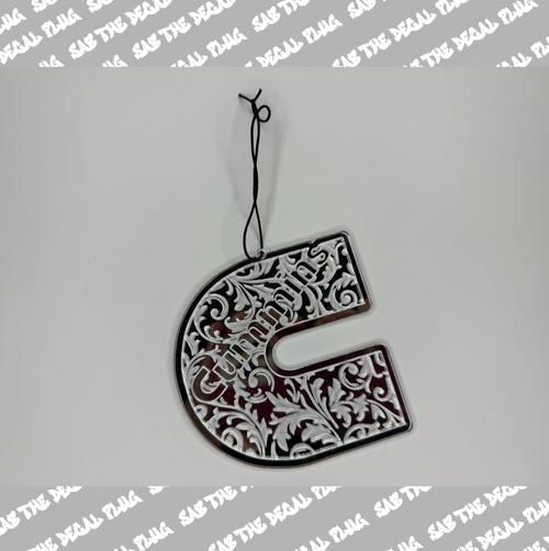 Cummins Tooled Leather Car Charm Cummins Tooled Leather Car Charm