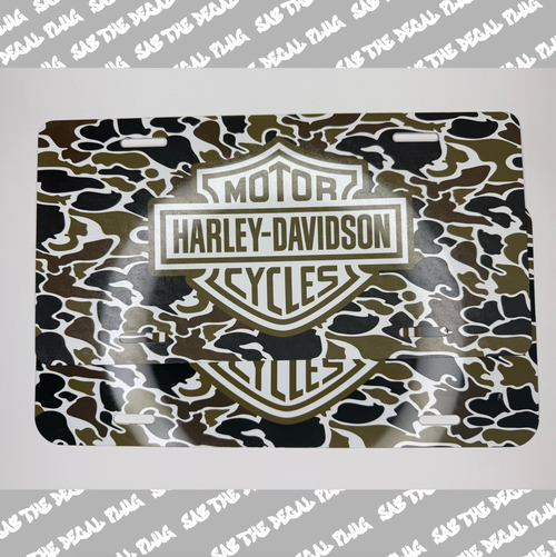 Duck Camo Harley License Plate Duck Camo Harley License Plate