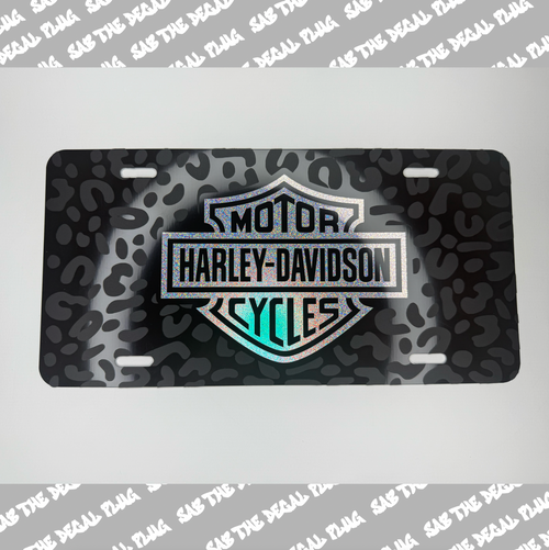 Cheetah Harley License Plate (Holo Flake) Cheetah Harley License Plate (Holo Flake)