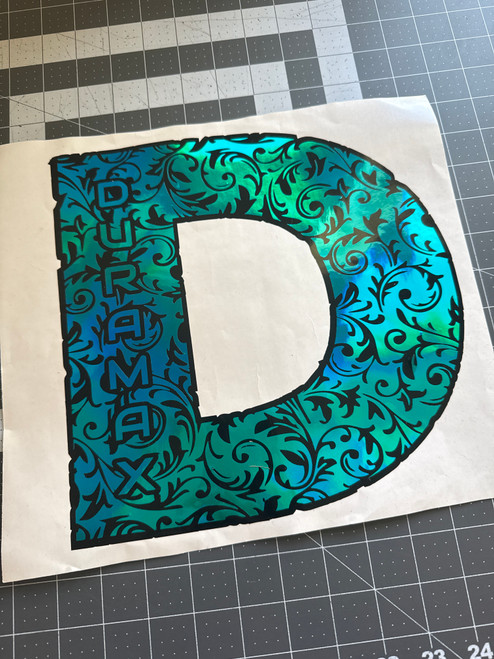 12x12" Tooled Duramax - Teal Holo / Black 12x12" Tooled Duramax - Teal Holo / Black