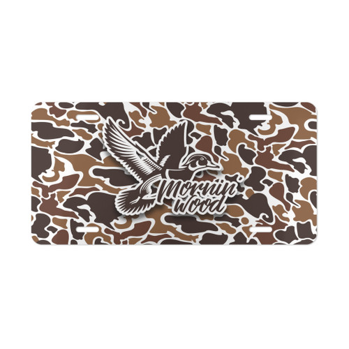 Duck Camo Mornin' Wood License Plate