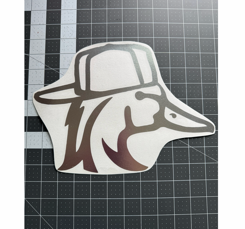 12" Wood Duck with Hat - Chrome 12" Wood Duck with Hat - Chrome