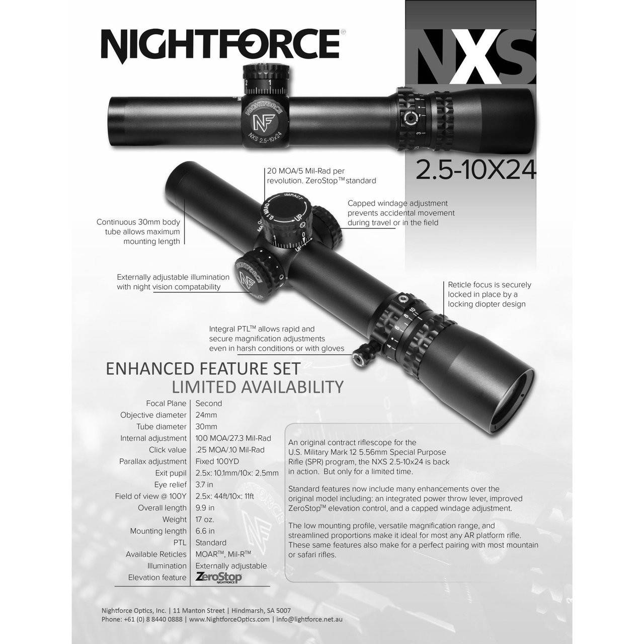 Nightforce 2 5 10 Nxs Scope For Mk12 And Nsw Recce Rifles For Sale At Charlie S