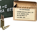 Black Hills Ammo: Mk262 Mod1 military package 5.56mm 77 gr OTM