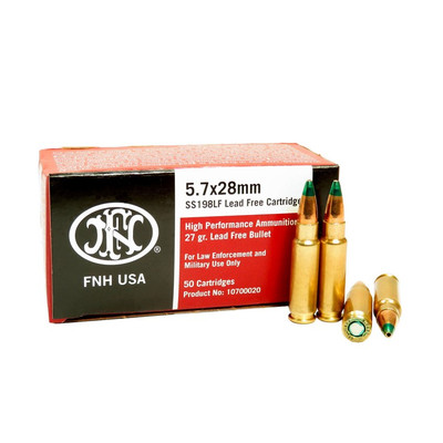 FN5.7x28mm lead free ammunition SS198FL - LEO and mil only