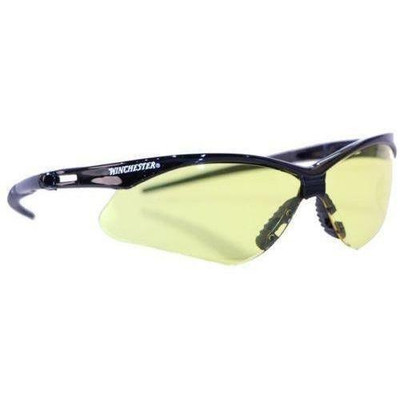WINCHESTER Amber Protective Eye wear Safety  Shooting Glasses Black Frame