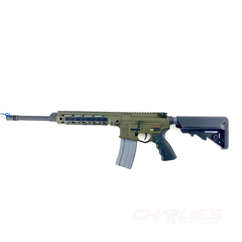 LMT CQB MARS Monolithic 5.56mm rifle, 16" in OD Green