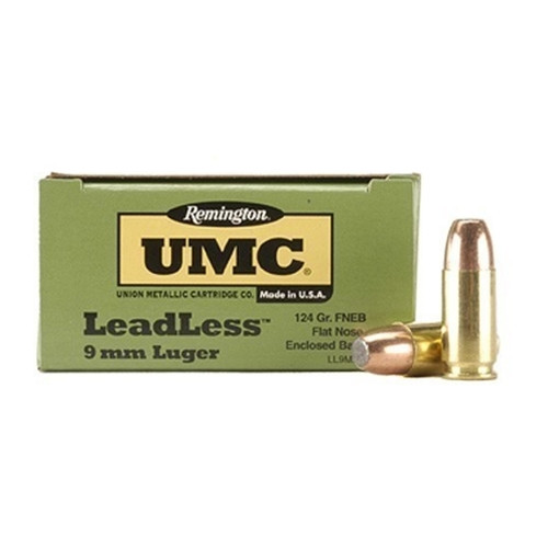 Remington Ammo: LeadLess UMC 9mm 115 gr flat nose, box of 50