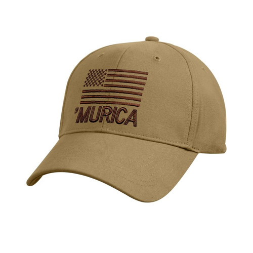 Rothco Murica Deluxe Low Profile Cap - Coyote