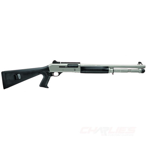 Benelli M4 Tactical Shotgun H20 with pistol grip - silver / titanium semi automatic