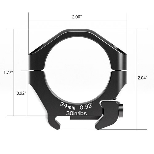 Arken Halo 34mm Scope Rings - Low 0.92 inches