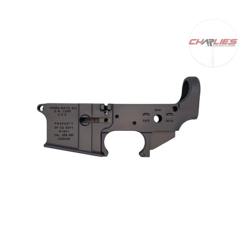 Mil-Spec M16A1 Lower - Stripped "Hydra-Matic" Clone Receiver - Gray Anodized