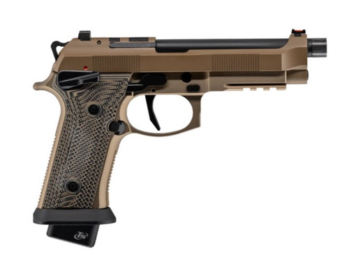 Beretta 92XI SAO Sabbia 9mm Single Action Only Pistol - FDE J92XFMSA21SAB left side profile