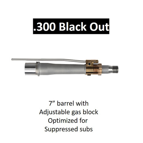 .300 BO 7" barrel with adjustable gas block from Q