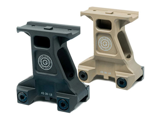 GBRS Group Lerna Mount 2.91" Riser for Aimpoint - Black and FDE front side profiles