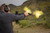 Dead Air Pyro Enhanced Muzzle Brake shown in action with flash
