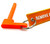 REMOVE BEFORE PEW-PEW blaze orange rifle range safety flag
