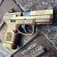 FN FNS-9C Compact 9mm pistol in FDE