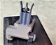 dull taupe color of back-up front iron sights KAC 99051 taupe