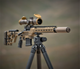 HUXWRX Flow 762 Ti Suppressor in FDE on a sniper rifle